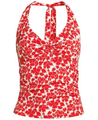 Women's Twist Halter Tankini Top