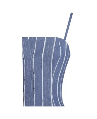 Women's Abygail Stripe Cotton Denim Maxi Dress