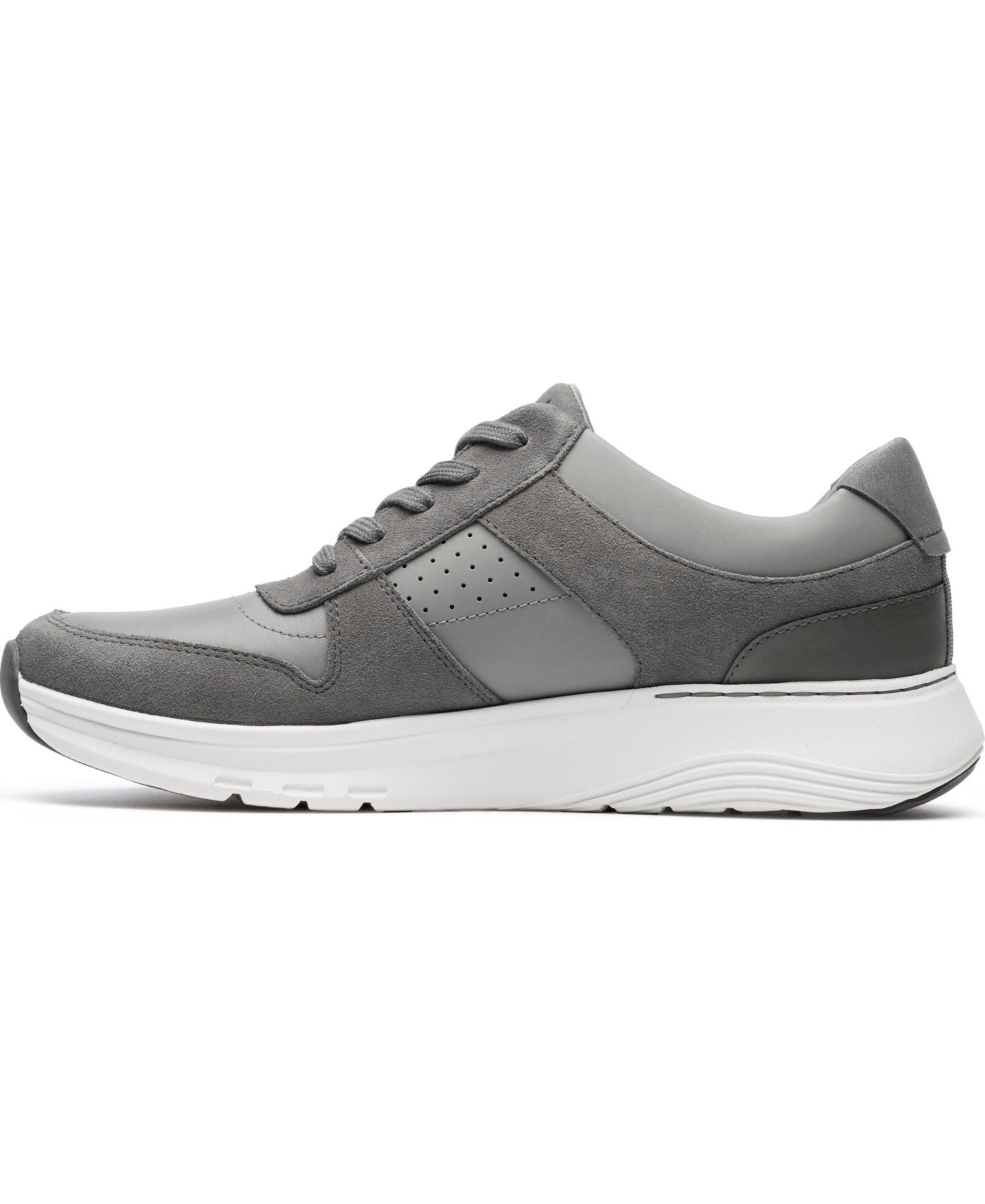Мужские кроссовки Clarks Motion Trek GO Casual Lace Up, цвет: Серый кожаный — фото 4