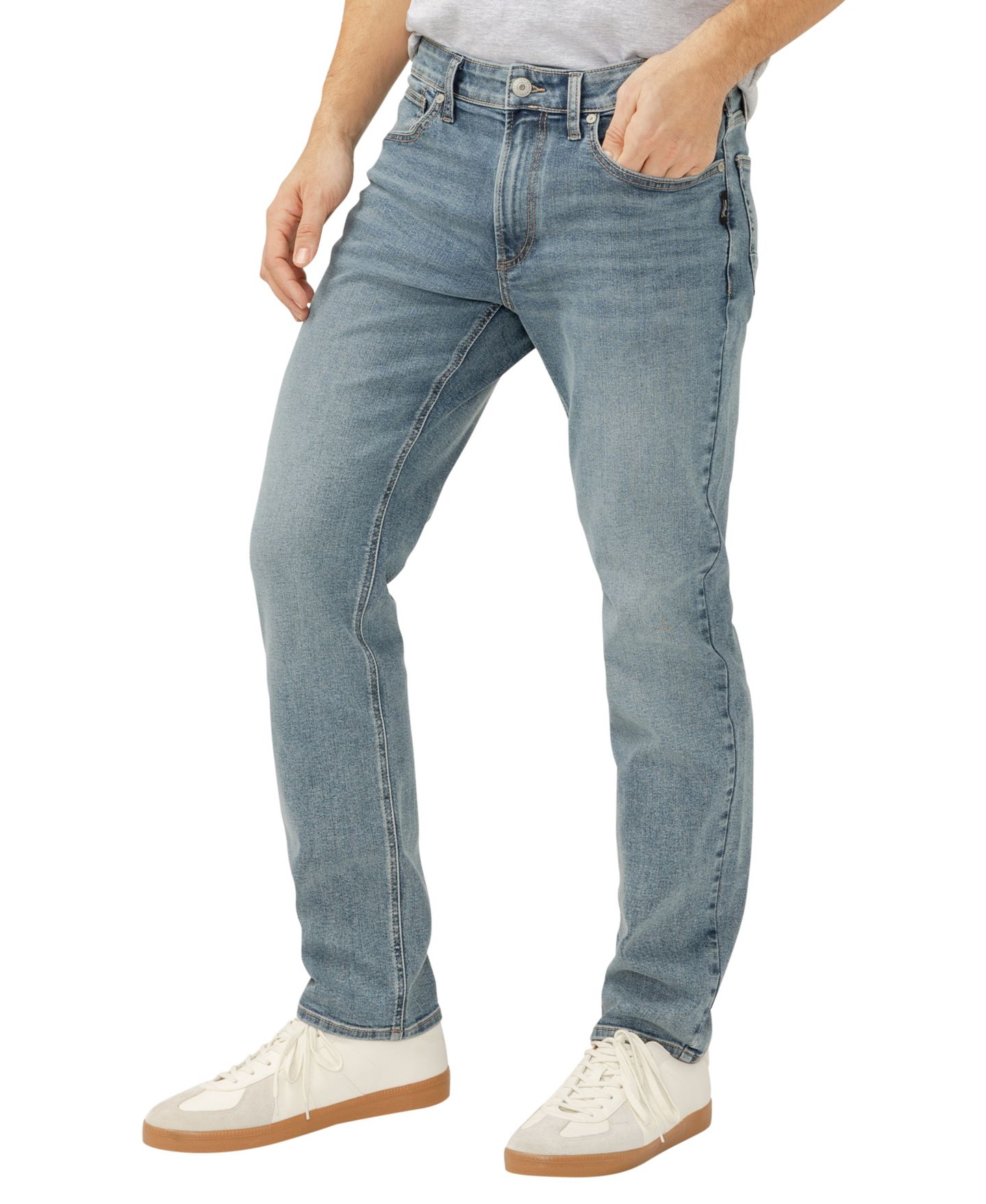 Мужские джинсы Silver Jeans Co. Eddie Classic Athletic Fit Tapered Leg, цвет: Clifton — фото 2