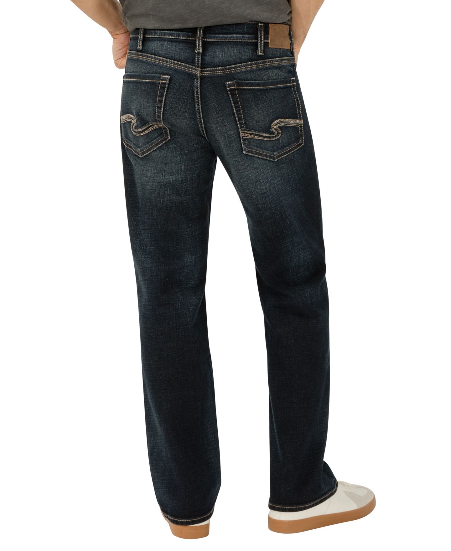 Мужские джинсы Silver Jeans Co. Gordie Relaxed Fit Straight Leg Luxe Heritage, цвет: Bull — фото 3