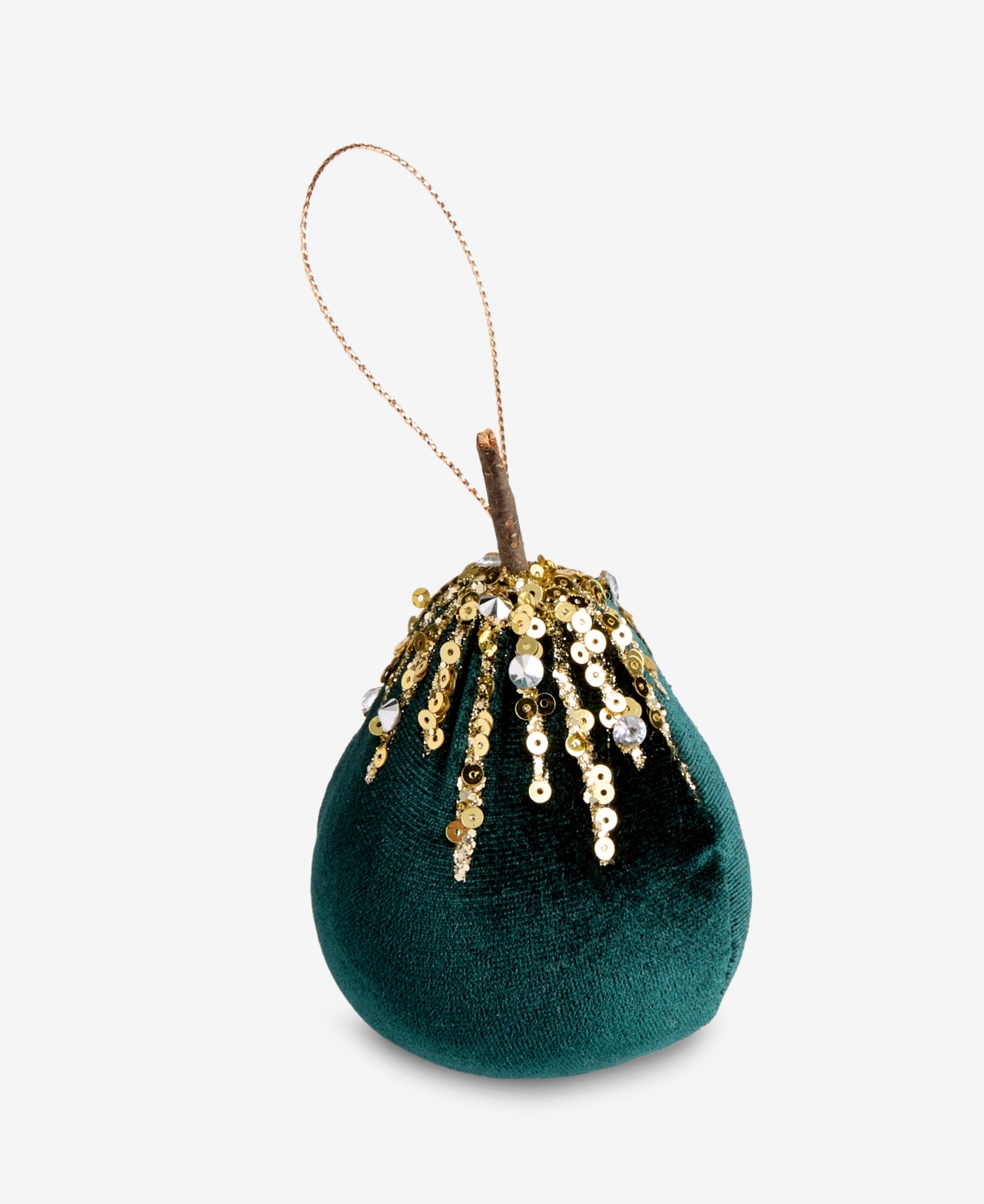 Holiday Lane Enchanted Emerald Fabric Pear Ornament, Macy's Exclusive In Multi