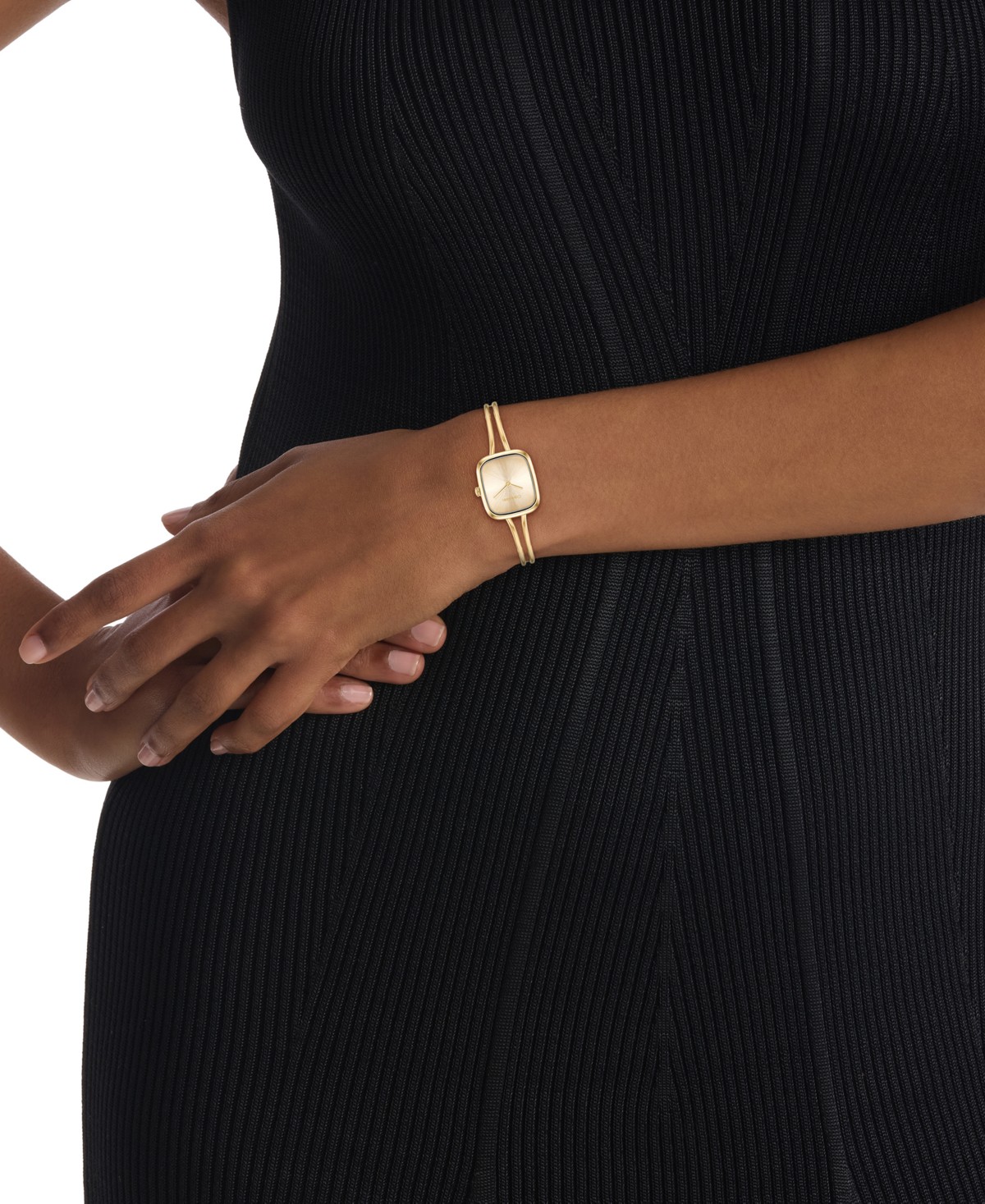 Женские часы Calvin Klein Women's CK Adore Gold Tone Stainless Steel Bangle Bracelet Watch 20.8mm — фото 5