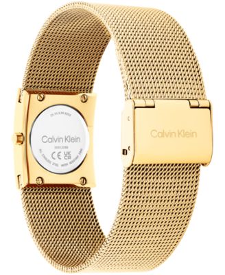 Women's CK Pulse Gold Tone Stainless Steel Mesh Bracelet Watch 21.5mm