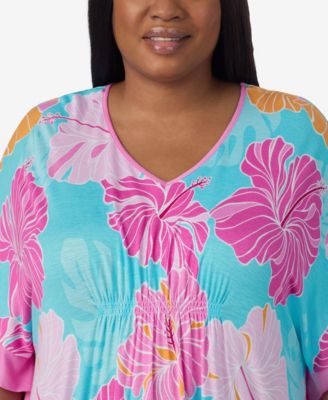 Plus Size Short Sleeves Sleepwear Caftan