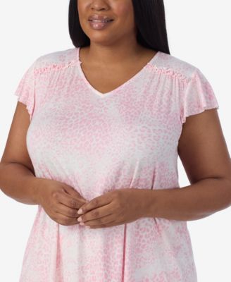 Plus Size Short Sleeve Cropped Pajama Set