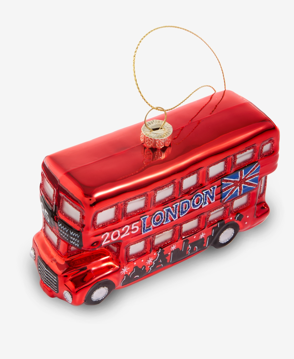 Holiday Lane Around The World London 2025 Double-decker Bus Ornament, Macy's Exclusive In Transparent