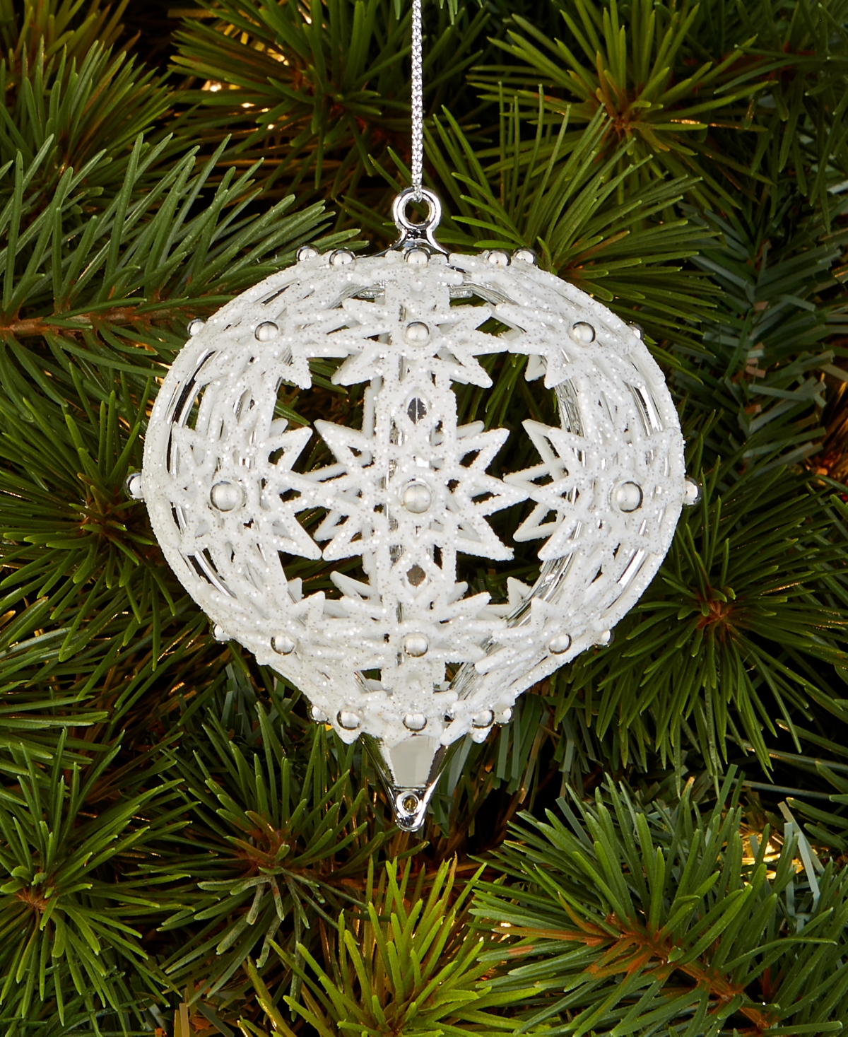 Holiday Lane Christmas Glitters Embellished Onion Ornament, Macy's Exclusive