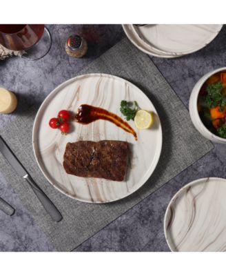 Shiny Marble Look 12-Pc. Dinnerware Set, Service for 4