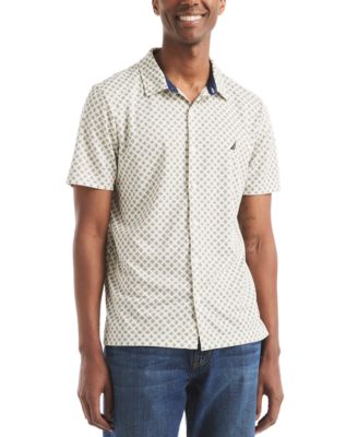 Men's Printed Classic-Fit Performance Button-Down Shirt