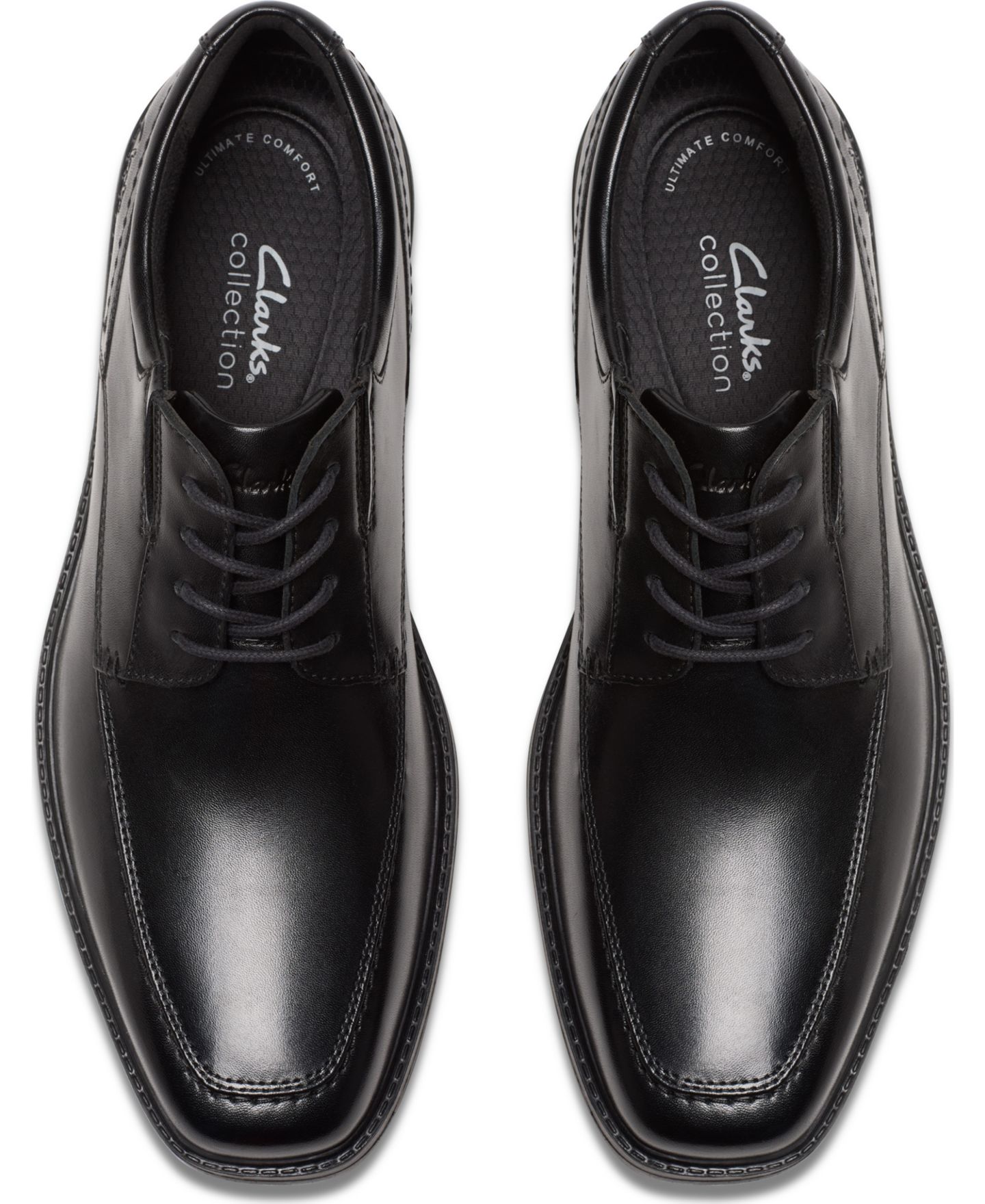 Мужские туфли Clarks Dresslite Apron Dress Shoe, цвет: Чёрный кожаный — фото 7
