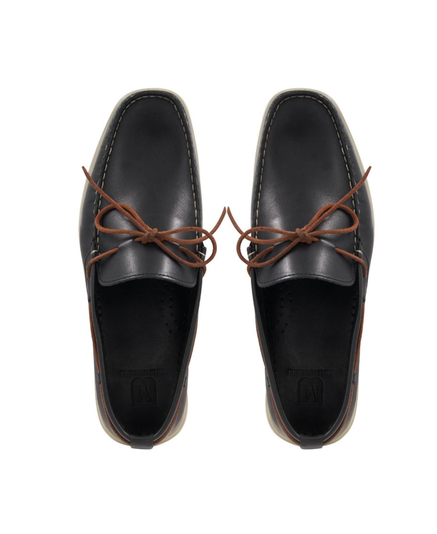 Обувь M Line By Bruno Magli Men's Starboard Moc Toe Boat Shoe, цвет: Чёрный — фото 6