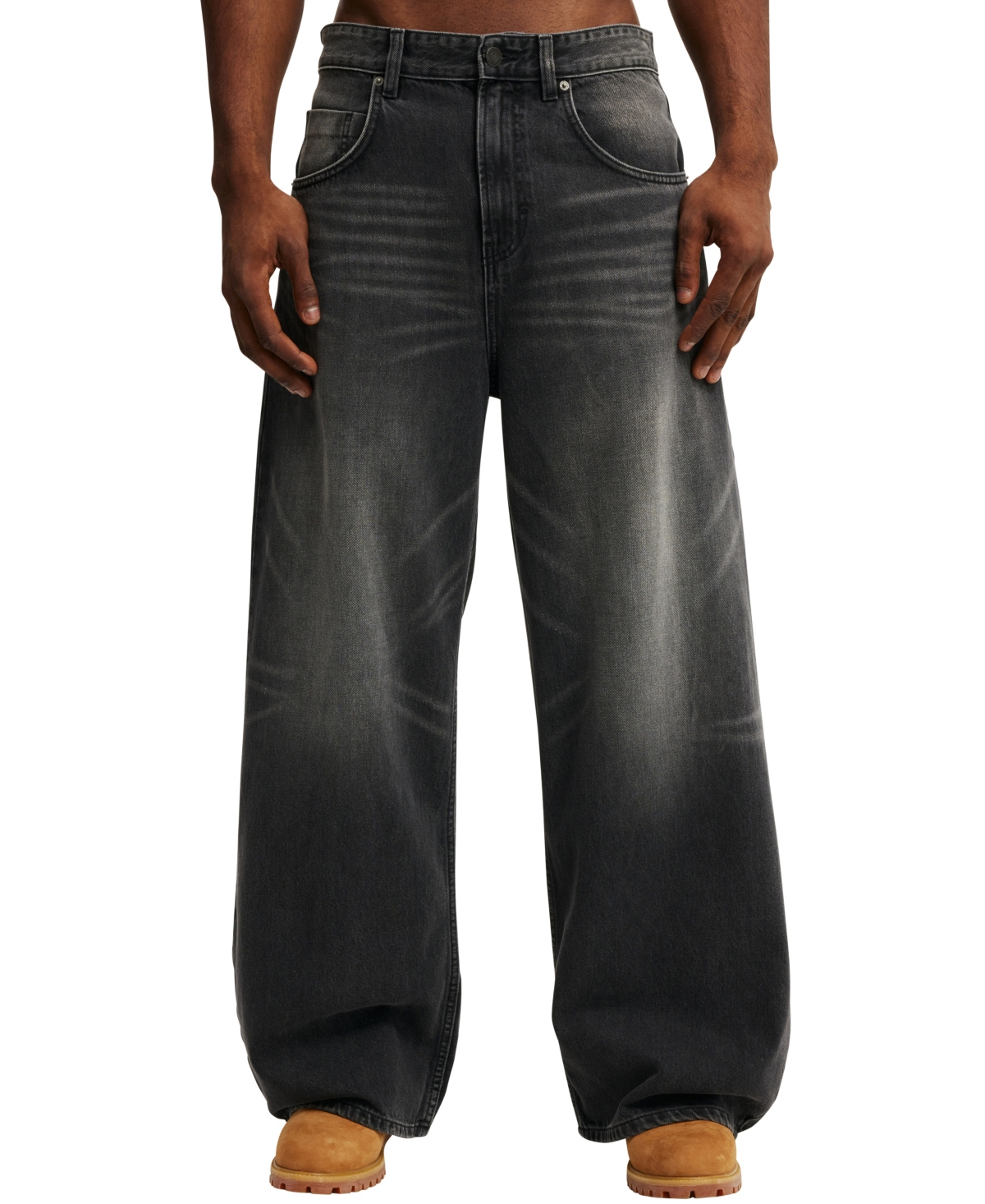 Men's Baggy Balloon Jeans - Black