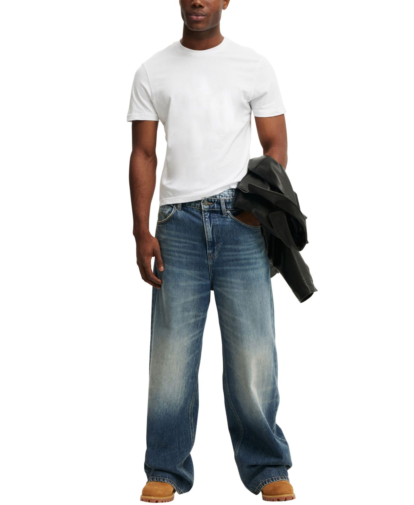 Мужская футболка Cotton On Classic Fit, цвет: Белый — фото 3