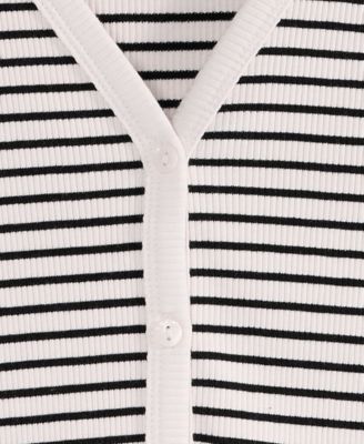 Women's Ribbed Striped Cardigan, Macy's Exclusive