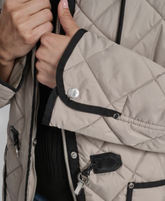 Women's Hooded Toggle Quilted Coat