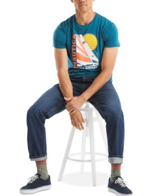 Men's Short Sleeve Modern Sailboat Graphic T-Shirt