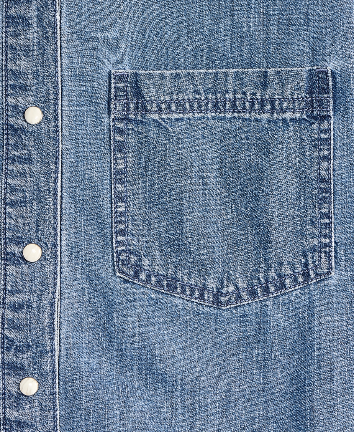 On 34th Women's Denim Patch Pocket Shirt, Macy's Exclusive In Blue