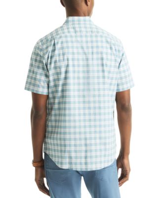 Men's Short Sleeve Tattersall Button-Down Shirt