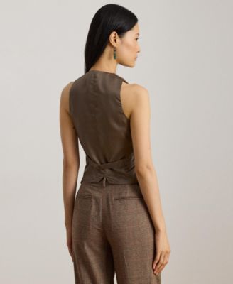 Women's Glen Plaid Wool-Blend Vest