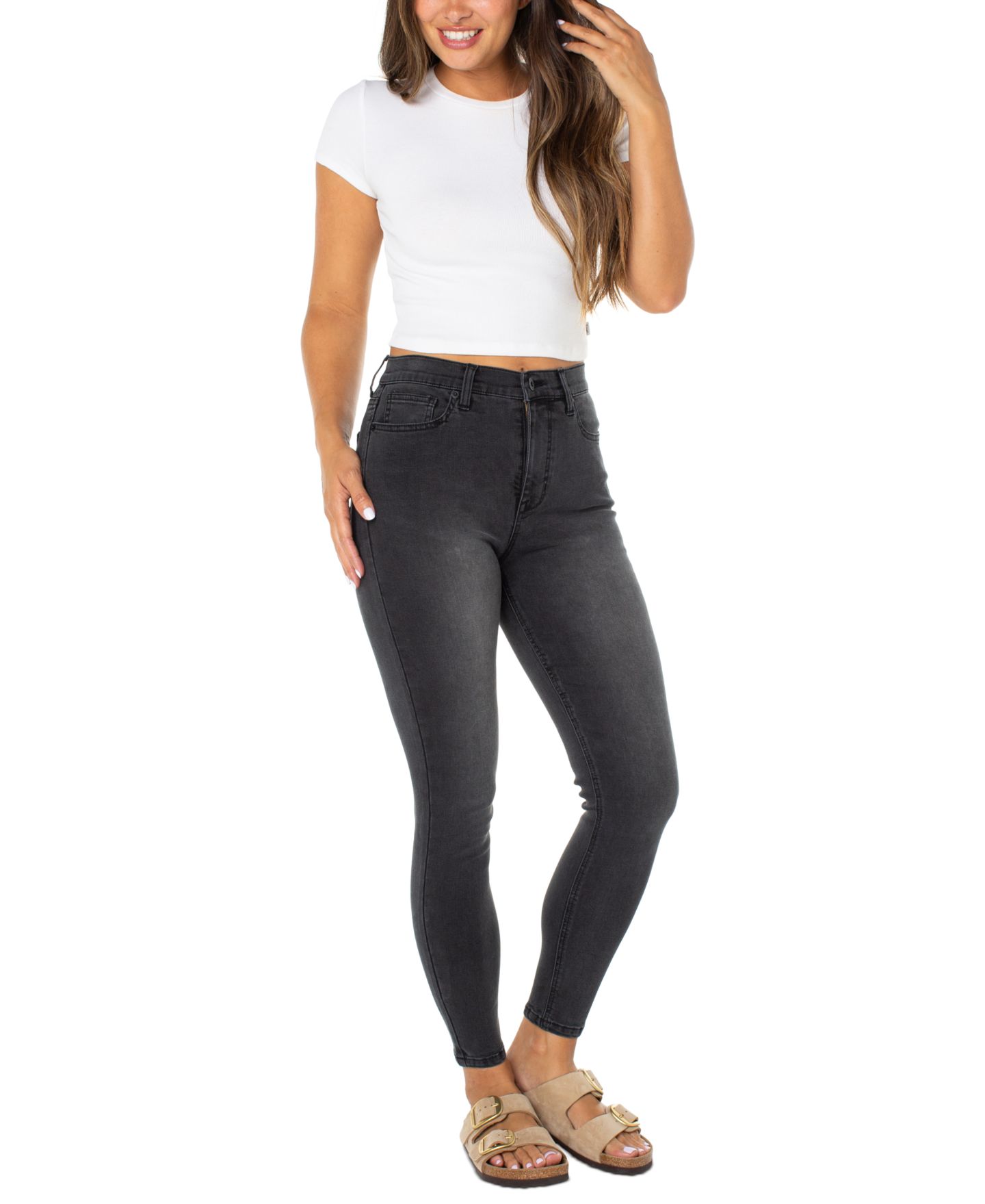 Женские джинсы Celebrity Pink Juniors' High-Rise Skinny Ankle, цвет: September Night — фото 2