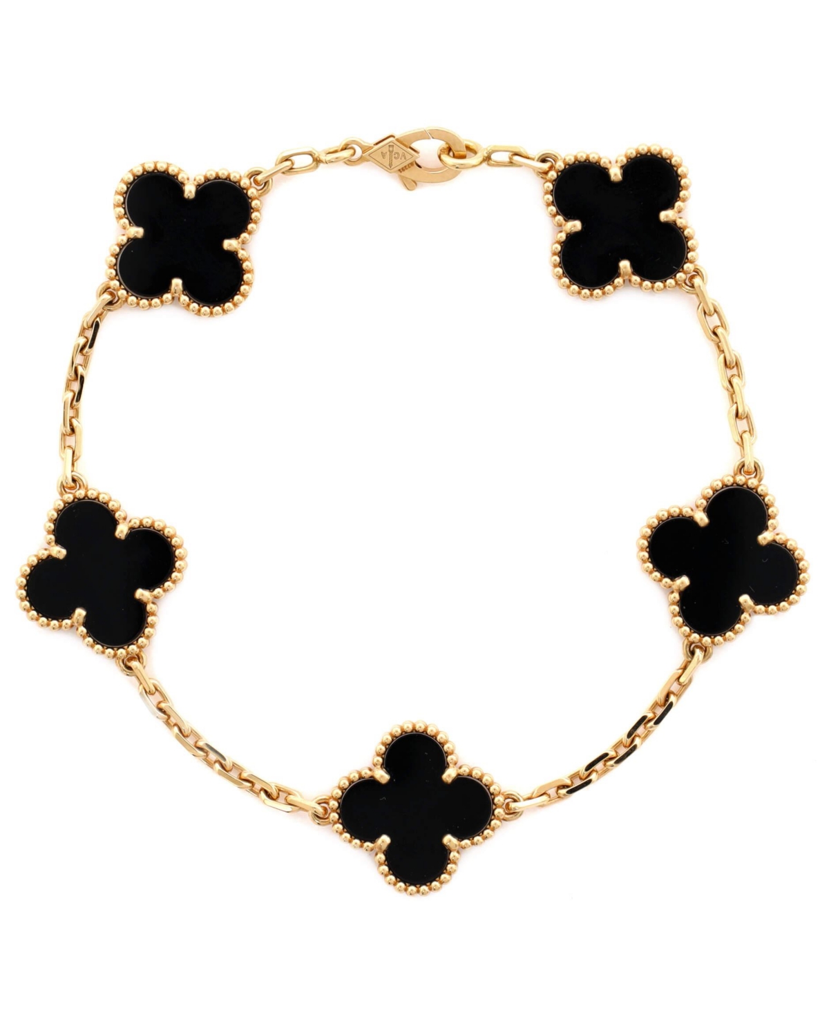 Vintage Alhambra 5 Motifs Bracelet - 18k yellow gold
