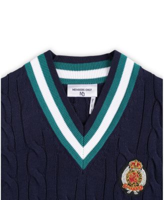 Men's Cotton Cable Knit Cricket Sweater