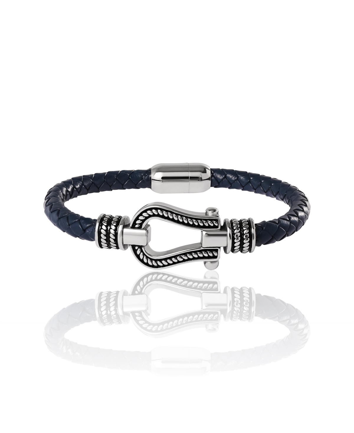 Horseshoe Navy Cord Bracelet - Navy