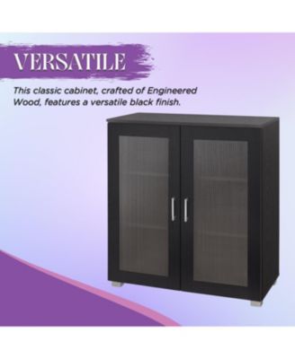 2-Door Accent Storage Cabinet, Sideboard Buffet Floor Storage Cupboard for Kitchen, Dining Room, Living Room, Entryway