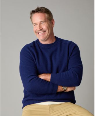 Men's Itch-Free Merino Wool Crewneck Sweater with Lining