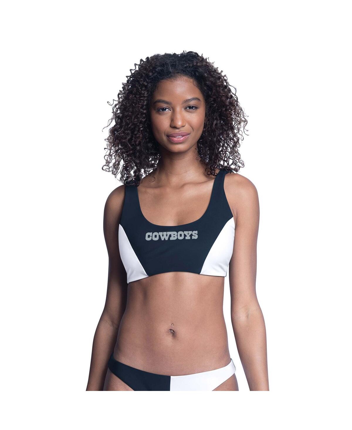 Women's Navy/WhiteÂ Dallas Cowboys Brief Game Bikini Top - Navy, White