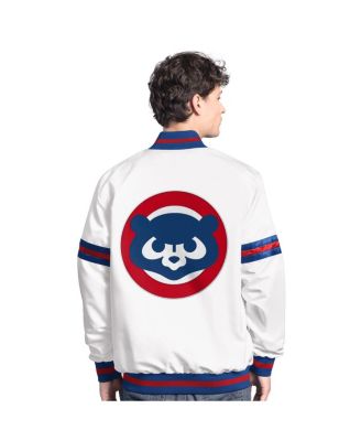 Men's White Chicago Cubs Cooperstown Scout Full-Snap Varsity Jacket
