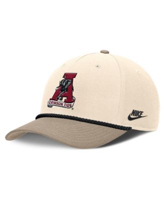 Nike - Men's Natural Alabama Crimson Tide Rise Legacy Throwback Logo Adjustable Hat