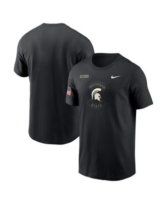 Nike - Men's Black Michigan State Spartans 2025 Military Appreciation Performance T-Shirt