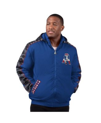 Starter - Men's Navy New England Patriots Thursday Night Gridiron Full-Zip Hoodie Jacket