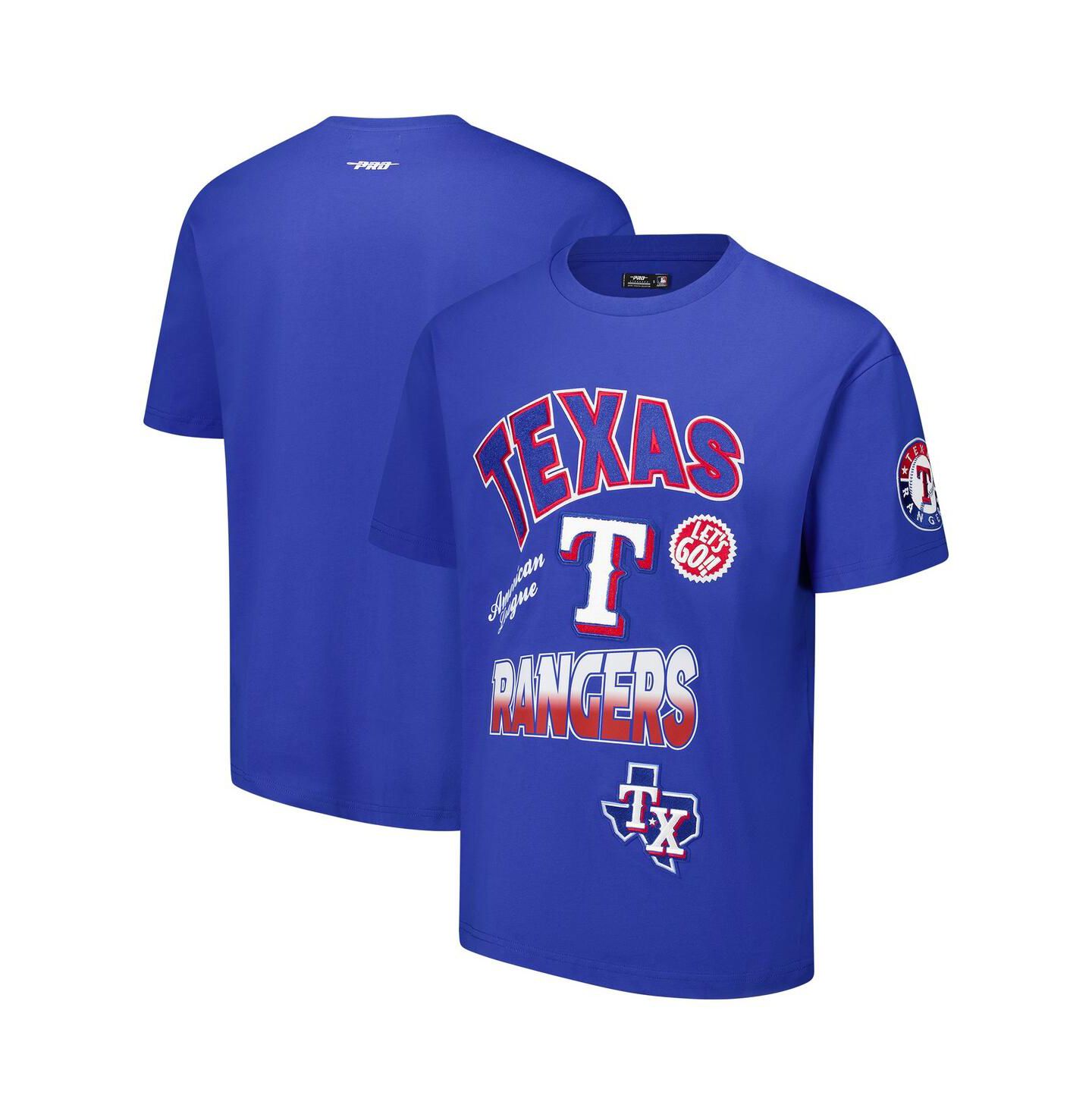 Мужская футболка Pro Standard Royal Texas Rangers Turn It Up Dropped Shoulder — фото 1