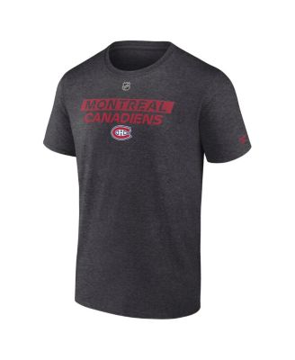 Men's Heather Charcoal Montreal Canadiens Authentic Pro Core Primary T-Shirt