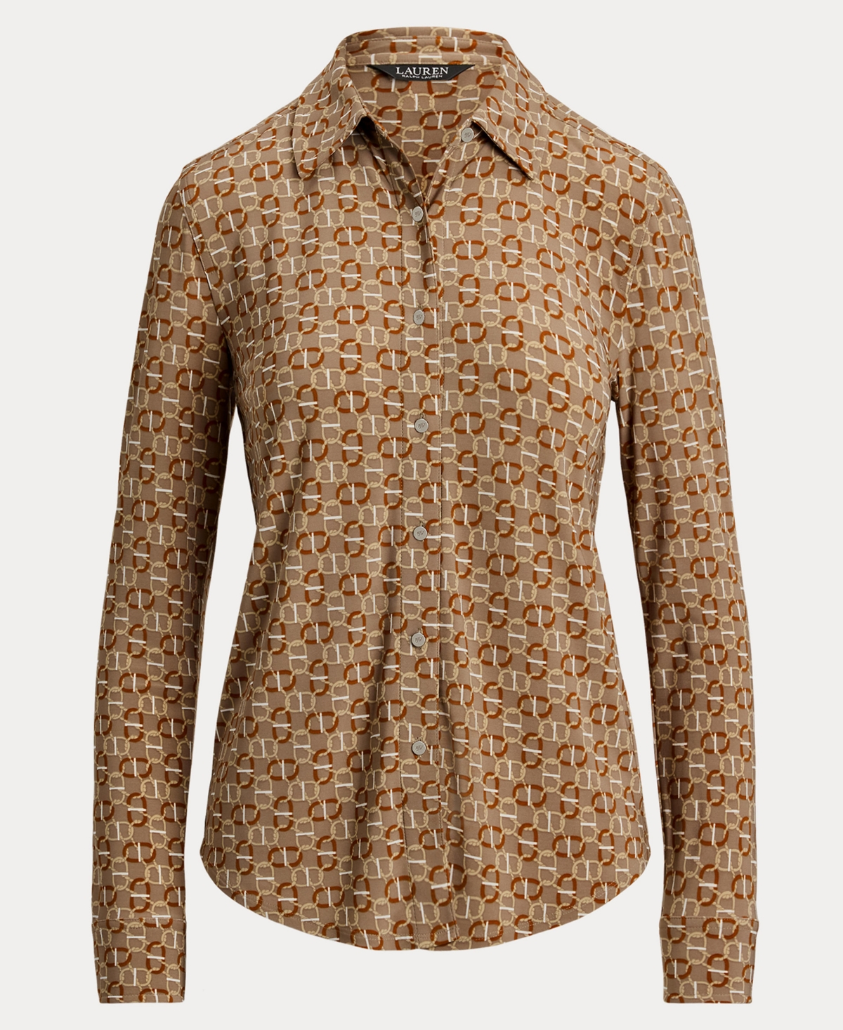 Ralph Lauren Slim Fit Geo-print Jersey Shirt In Multi