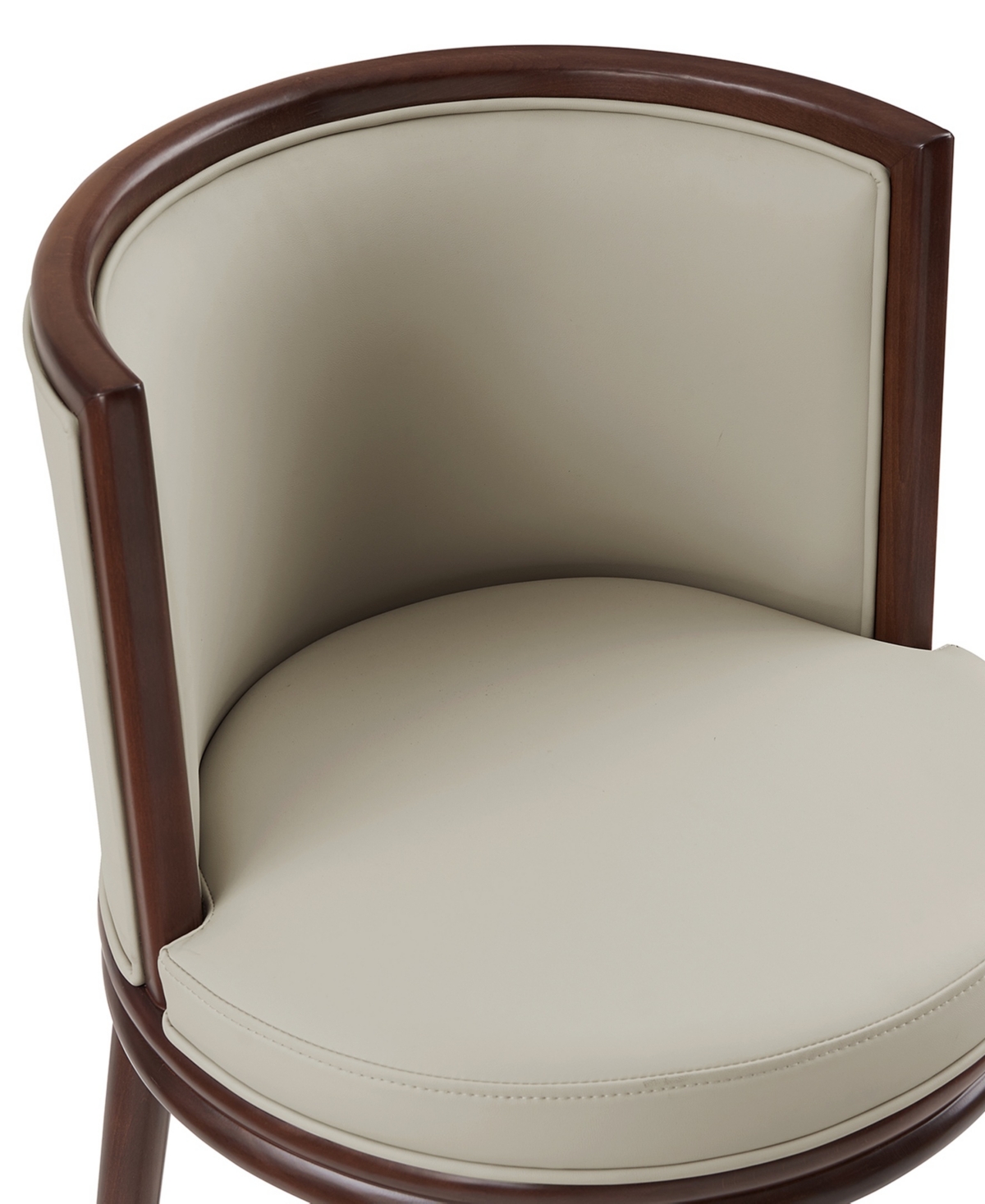 Manhattan Comfort 37.6" Evalyn Faux Leather Upholstered Counter Stool In Gray