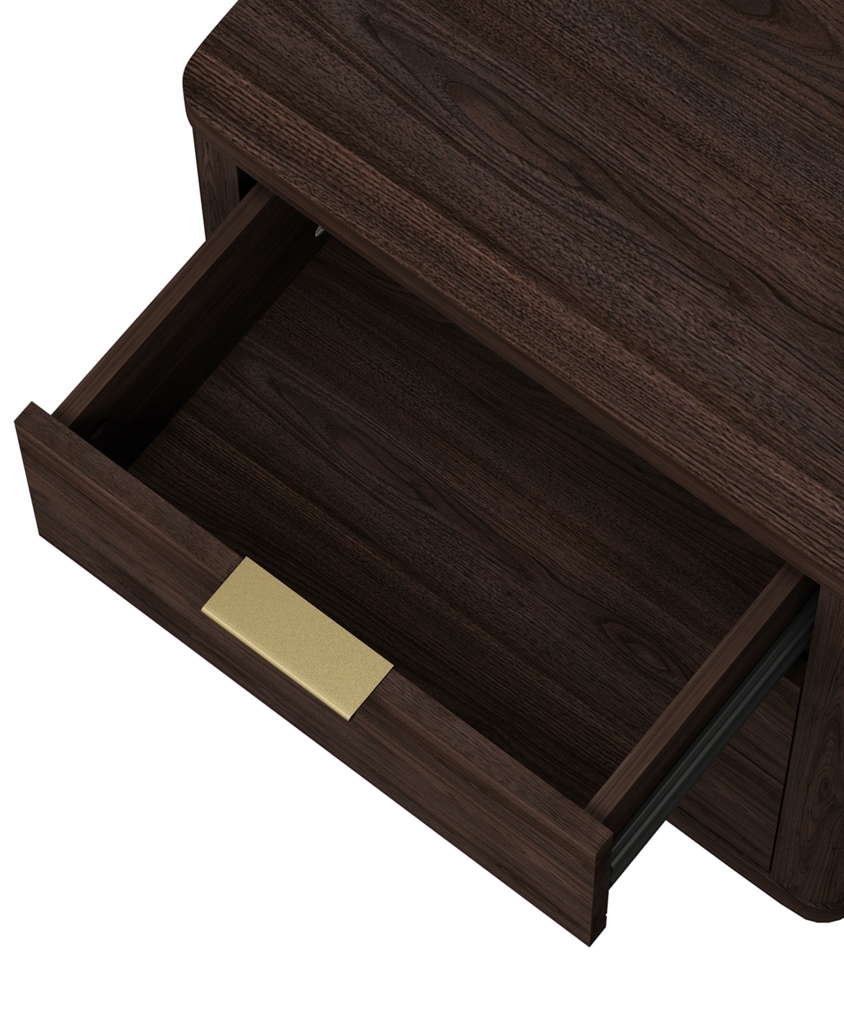 Manhattan Comfort 20" Evelyn Wood 3-drawer Nightstand In Brown