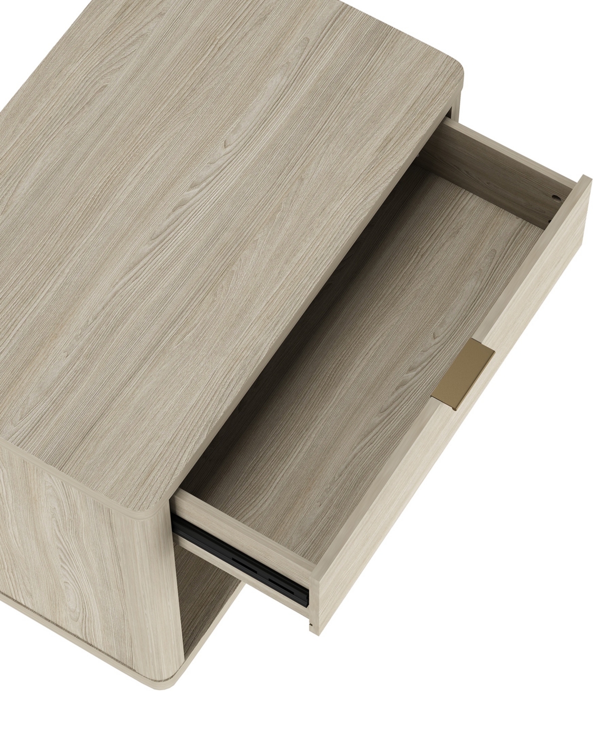 Manhattan Comfort 32" Evelyn Wood 1-drawer Nightstand In Brown