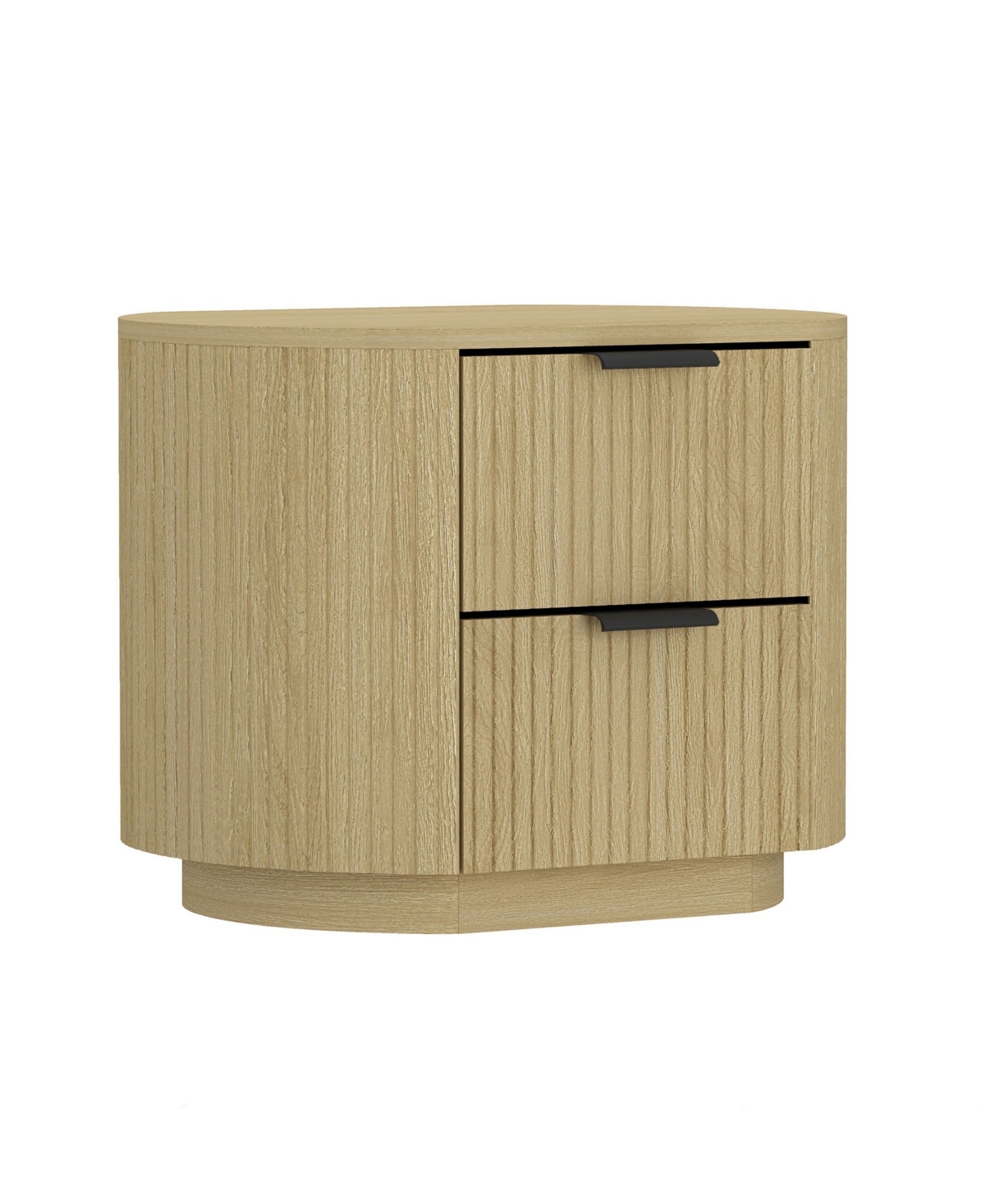 Manhattan Comfort 26.5" Olivia Wood 2-drawer Nightstand In Multi