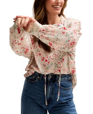 Women's Rosetti Billowy Sleeves Print Blouse