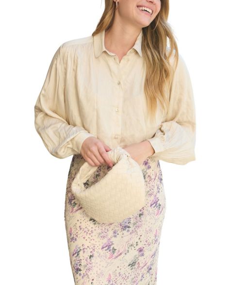 Женская рубашка Lily and Lionel London Marrianne Peter Pan Collar, цвет: Натуральный