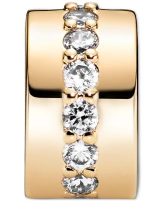 14k Gold Cubic Zirconia Clip Charm