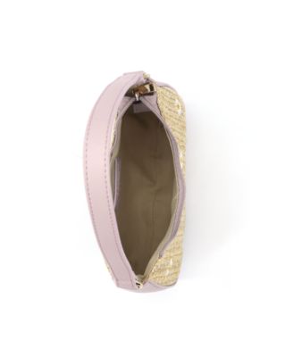 Nyomi Floral Straw Top Handle Shoulder Bag