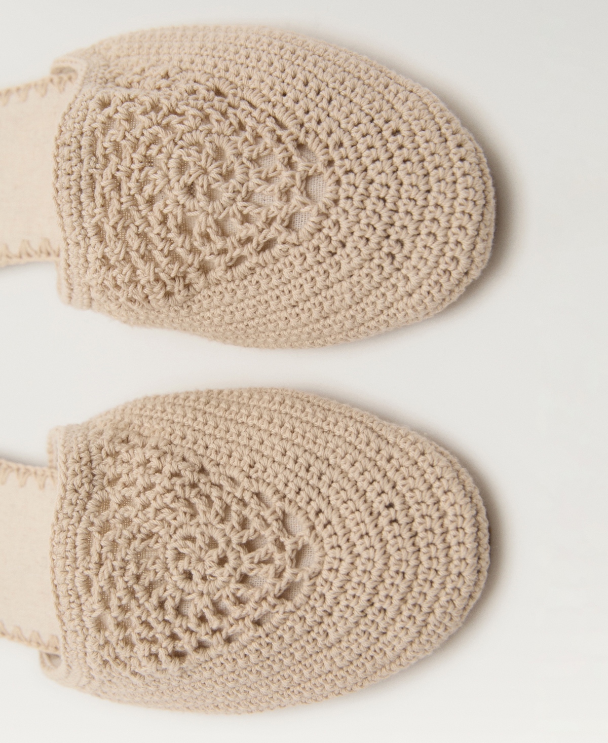 Mango Women's Braided Cotton Slippers In Sand