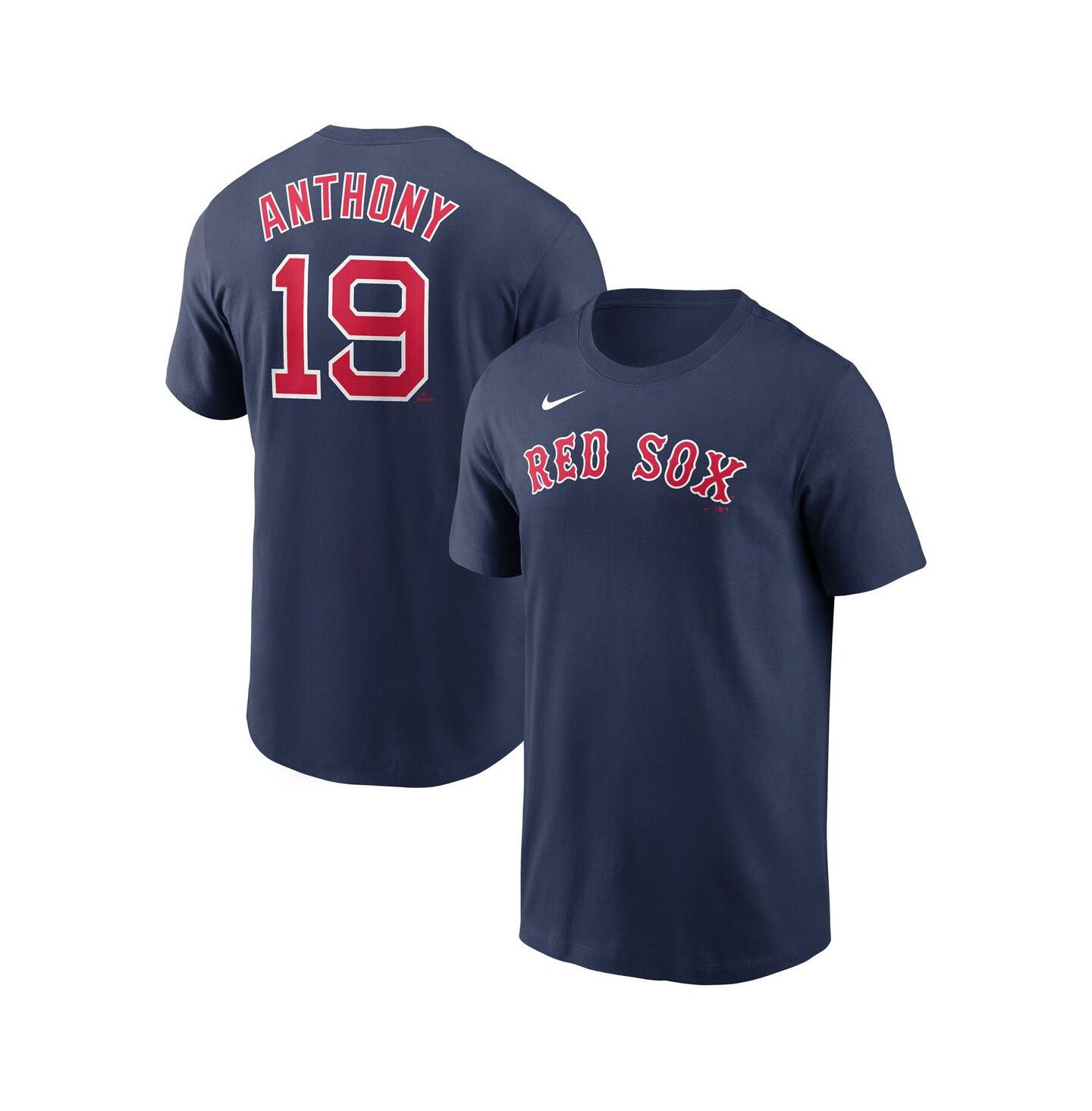 Мужская футболка Nike Roman Anthony Navy Boston Red Sox Fuse Name & Number — фото 1