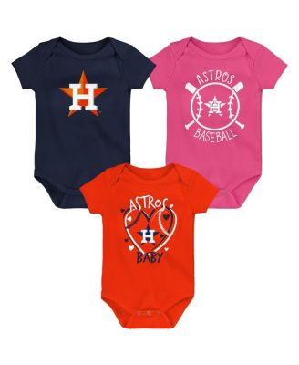 Outerstuff - Baby Boys and Girls 3-Piece Houston Astros Slide Home Bodysuit Set