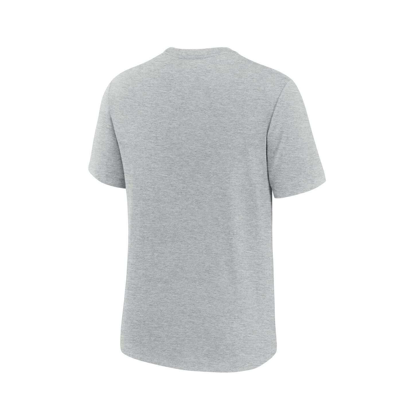 Мужская футболка Nike Heather Gray Detroit Lions Long Pass Tri-Blend — фото 2